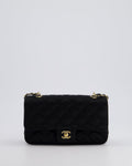 *HOT* Chanel Satin Black Single Mini Flap Bag with Champagne Gold Hardware