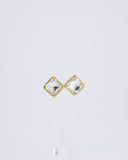 *HOT* Christian Top quality Dior Large Gold Squared Crystal Vintage Earrings