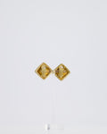 *HOT* Christian Top quality Dior Large Gold Squared Crystal Vintage Earrings