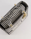 *RARE* Christian Top quality Dior Black & White Houndstooth Medium Lady Top quality Dior Bag in Canvas with Champagne Gold Hardware