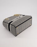 *RARE* Christian Top quality Dior Black & White Houndstooth Medium Lady Top quality Dior Bag in Canvas with Champagne Gold Hardware