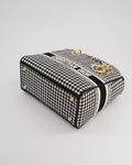 *RARE* Christian Top quality Dior Black & White Houndstooth Medium Lady Top quality Dior Bag in Canvas with Champagne Gold Hardware
