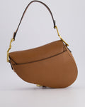 *FIRE PRICE* Christian Dior Brown Saddle Bag in Grained Calfskin Leather with Antique Gold Hardware