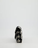 *HOT* Chanel Black & White Houndstooth Wallet on Chain Bag in Tweed with Champagne Gold Hardware