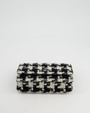 *HOT* Chanel Black & White Houndstooth Wallet on Chain Bag in Tweed with Champagne Gold Hardware