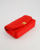 *RARE* Chanel Red Jersey Small Diana Flap Bag in with Gold Hardware