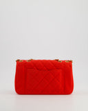 *RARE* Chanel Red Jersey Small Diana Flap Bag in with Gold Hardware