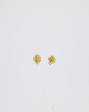 *HOT* Chanel Gold Round Knotted CC Logo Earrings