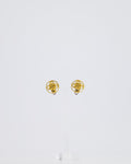 *HOT* Chanel Gold Round Knotted CC Logo Earrings