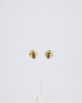*HOT* Chanel Gold Round Knotted CC Logo Earrings