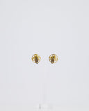 *HOT* Chanel Gold Round Knotted CC Logo Earrings