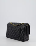 *HOT* Chanel Medium Black Classic Double Flap Bag in Caviar Leather with Gold Hardware