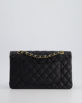 *HOT* Chanel Medium Black Classic Double Flap Bag in Caviar Leather with Gold Hardware