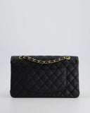 *HOT* Chanel Medium Black Classic Double Flap Bag in Caviar Leather with Gold Hardware