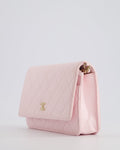 *HOT* Chanel Baby Pink Wallet on Chain in Lambskin Leather with Pearl Strap