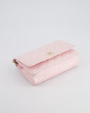 *HOT* Chanel Baby Pink Wallet on Chain in Lambskin Leather with Pearl Strap