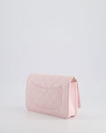 *HOT* Chanel Baby Pink Wallet on Chain in Lambskin Leather with Pearl Strap