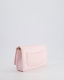 *HOT* Chanel Baby Pink Wallet on Chain in Lambskin Leather with Pearl Strap