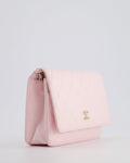 *HOT* Chanel Baby Pink Wallet on Chain in Lambskin Leather with Pearl Strap