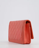 *FIRE PRICE* Chanel Coral Boy Wallet On Chain with Champagne Gold Hardware