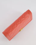 *FIRE PRICE* Chanel Coral Boy Wallet On Chain with Champagne Gold Hardware