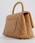 *RARE* Chanel Medium Caramel Caviar Quilted Coco Flap Bag with Champagne Gold Hardware