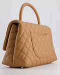 *RARE* Chanel Medium Caramel Caviar Quilted Coco Flap Bag with Champagne Gold Hardware