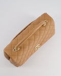 *RARE* Chanel Medium Caramel Caviar Quilted Coco Flap Bag with Champagne Gold Hardware