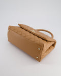 *RARE* Chanel Medium Caramel Caviar Quilted Coco Flap Bag with Champagne Gold Hardware