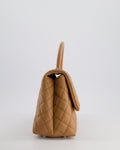 *RARE* Chanel Medium Caramel Caviar Quilted Coco Flap Bag with Champagne Gold Hardware