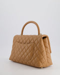 *RARE* Chanel Medium Caramel Caviar Quilted Coco Flap Bag with Champagne Gold Hardware