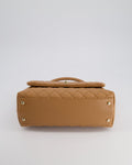 *RARE* Chanel Medium Caramel Caviar Quilted Coco Flap Bag with Champagne Gold Hardware
