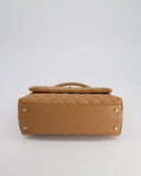 *RARE* Chanel Medium Caramel Caviar Quilted Coco Flap Bag with Champagne Gold Hardware