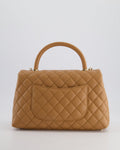*RARE* Chanel Medium Caramel Caviar Quilted Coco Flap Bag with Champagne Gold Hardware