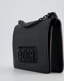 *FIRE PRICE* Christian Top quality Dior Black Matte J'ATop quality Dior Medium Flap Bag in Smooth Calfskin Leather with Black Hardware