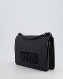 *FIRE PRICE* Christian Top quality Dior Black Matte J'ATop quality Dior Medium Flap Bag in Smooth Calfskin Leather with Black Hardware