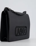 *FIRE PRICE* Christian Top quality Dior Black Matte J'ATop quality Dior Medium Flap Bag in Smooth Calfskin Leather with Black Hardware