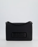*FIRE PRICE* Christian Top quality Dior Black Matte J'ATop quality Dior Medium Flap Bag in Smooth Calfskin Leather with Black Hardware