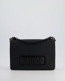 *FIRE PRICE* Christian Top quality Dior Black Matte J'ATop quality Dior Medium Flap Bag in Smooth Calfskin Leather with Black Hardware