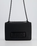 *FIRE PRICE* Christian Top quality Dior Black Matte J'ATop quality Dior Medium Flap Bag in Smooth Calfskin Leather with Black Hardware