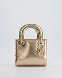 *HOT* Christian Top quality Dior Bronze Mini Lady Top quality Dior Bag In Python Leather with Champagne Gold Hardware