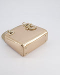 *HOT* Christian Dior Bronze Mini Lady Dior Bag In Python Leather with Champagne Gold Hardware