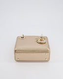 *HOT* Christian Dior Bronze Mini Lady Dior Bag In Python Leather with Champagne Gold Hardware