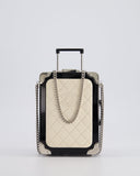 *RARE* Chanel 2016 Airlines Evening In The Air Trolley Minaudi√®re Bag with Silver Hardware and Quilted Leather with CC Logo Detail