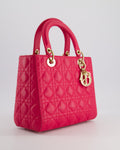 *FIRE PRICE* Christian Dior Hot Pink Lady Dior Bag in Cannage Lambskin with Silver Hardware RRP ¬£5,300