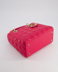 *FIRE PRICE* Christian Dior Hot Pink Lady Dior Bag in Cannage Lambskin with Silver Hardware RRP ¬£5,300