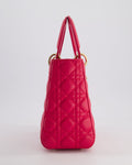 *FIRE PRICE* Christian Dior Hot Pink Lady Dior Bag in Cannage Lambskin with Silver Hardware RRP ¬£5,300