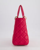 *FIRE PRICE* Christian Dior Hot Pink Lady Dior Bag in Cannage Lambskin with Silver Hardware RRP ¬£5,300