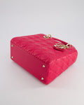 *FIRE PRICE* Christian Dior Hot Pink Lady Dior Bag in Cannage Lambskin with Silver Hardware RRP ¬£5,300