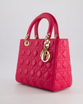 *FIRE PRICE* Christian Dior Hot Pink Lady Dior Bag in Cannage Lambskin with Silver Hardware RRP ¬£5,300